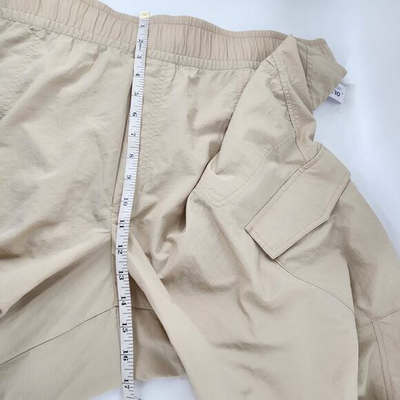 Old Navy Quick Dry High-Waist Cargo Joggers Womens XXL Beige Ankle Zip Sporty - Picture 9 of 10